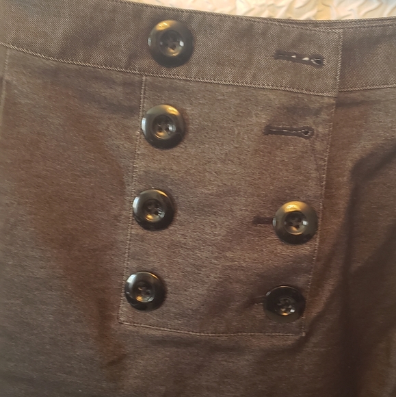 Anne Klein sailor style stretch jean/denim skirt - Picture 3 of 4
